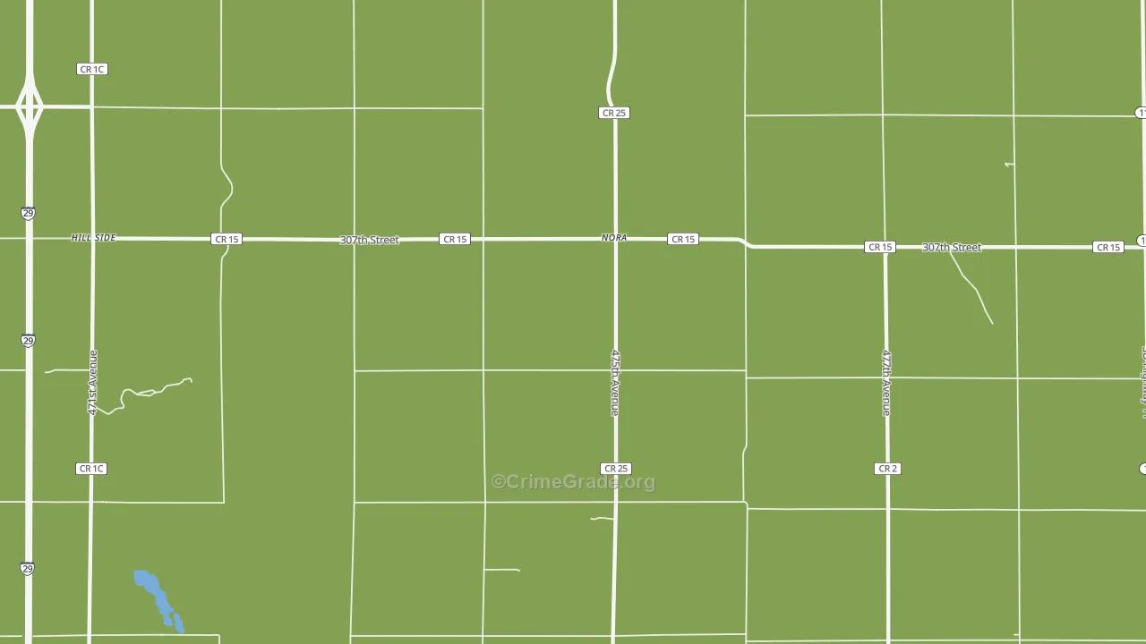 Nora, SD Map of Theft Rates