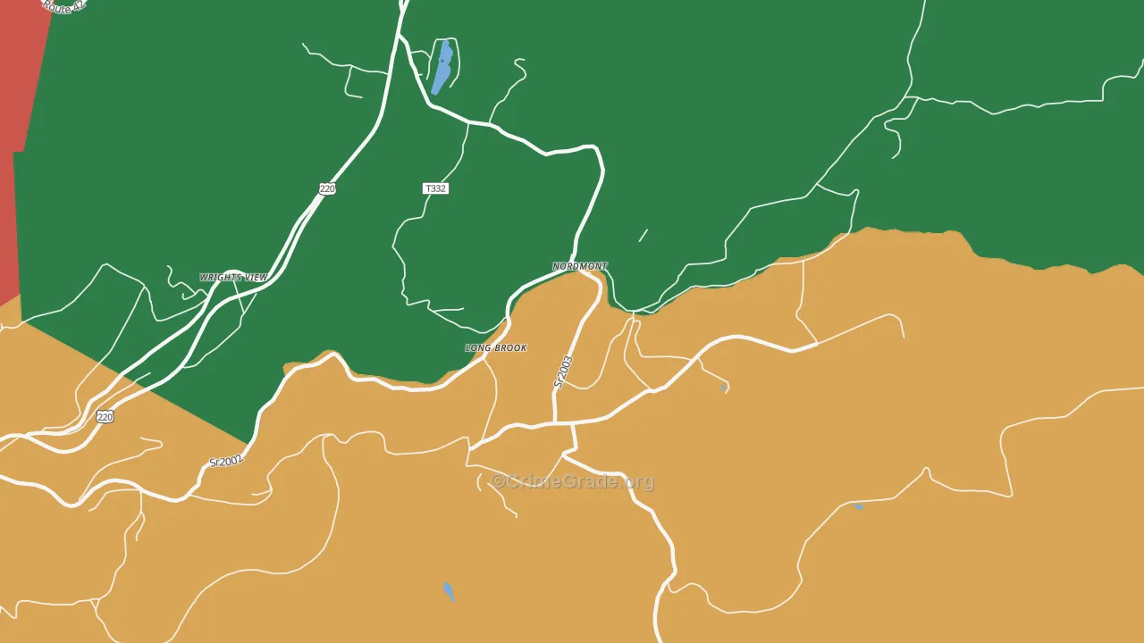 Nordmont, PA Map of Theft Rates