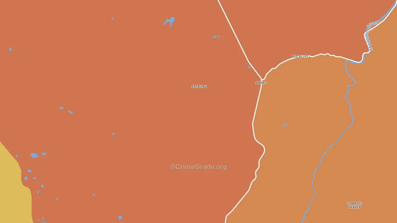 Norris, MT Map of Theft Rates