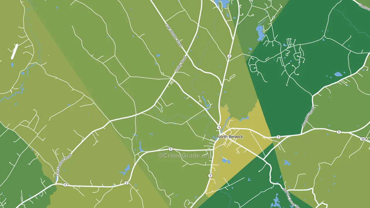 North Berwick, ME Map of Theft Rates