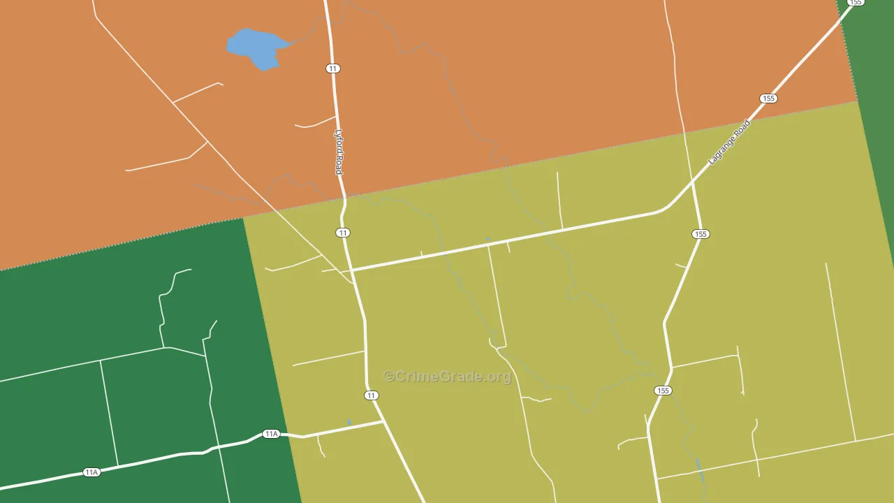 North Bradford, ME Map of Theft Rates