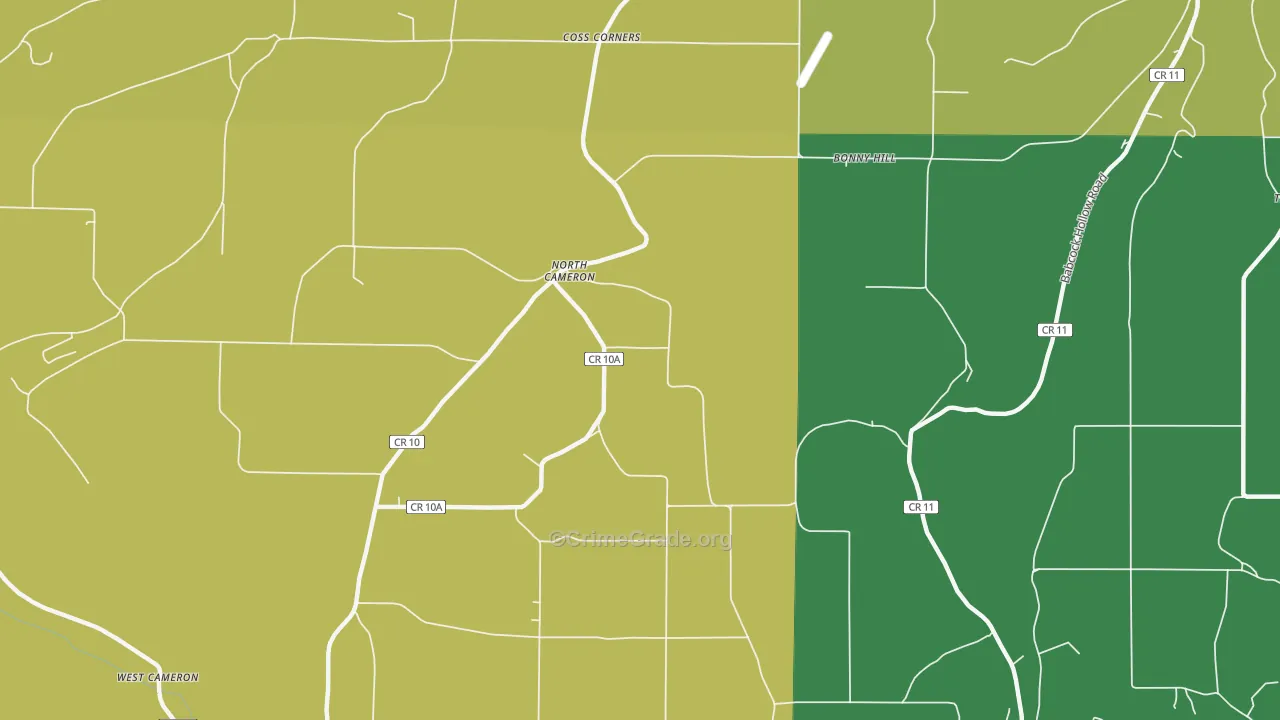 North Cameron, NY Map of Theft Rates