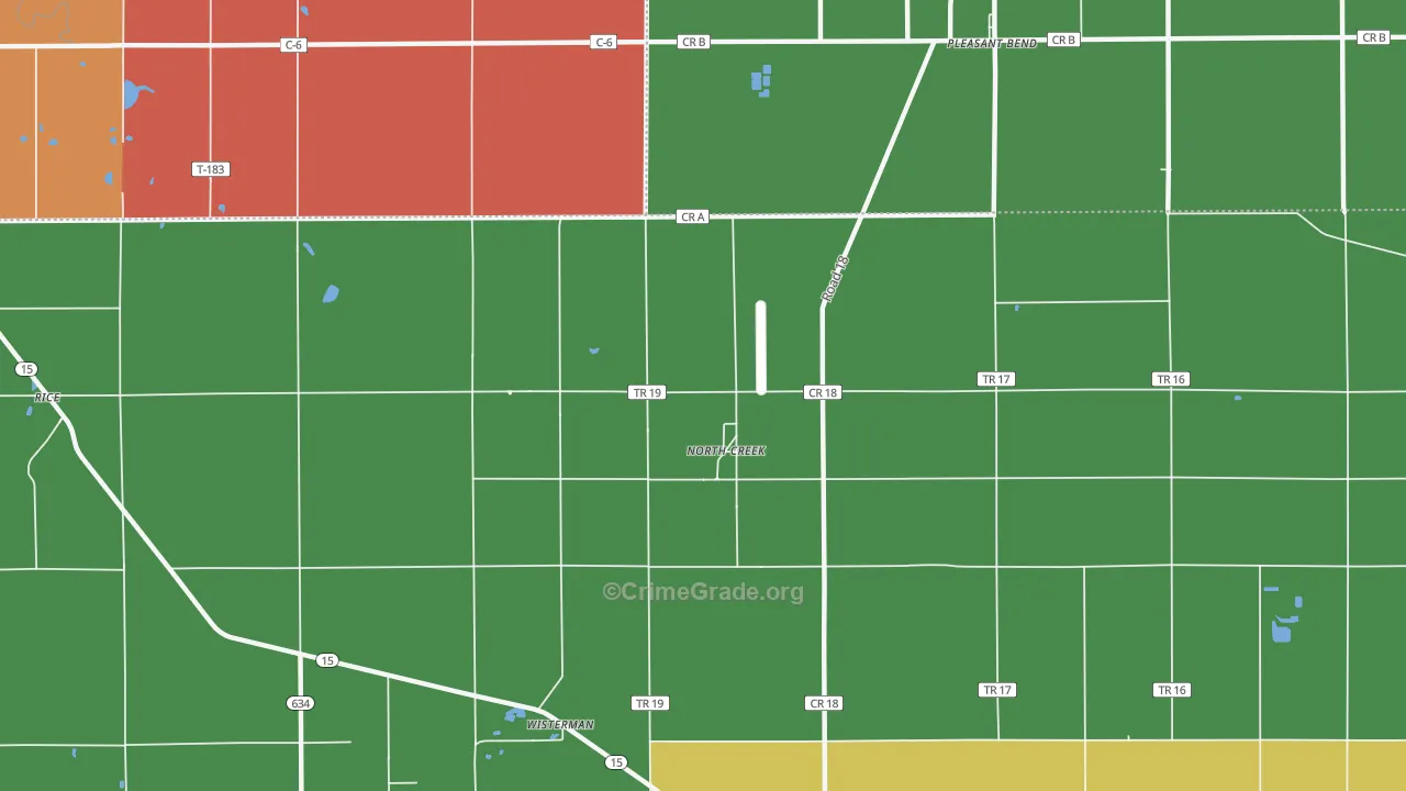 North Creek, OH Map of Theft Rates