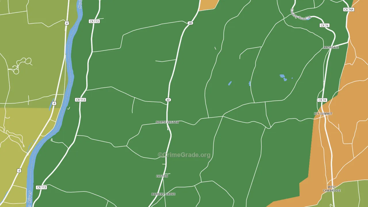 North Easton, NY Map of Theft Rates