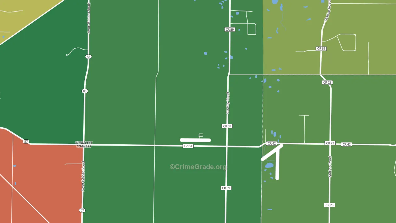 North Eaton, OH Map of Theft Rates