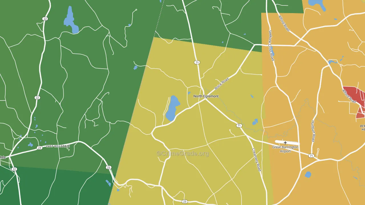 North Egremont, MA Map of Theft Rates
