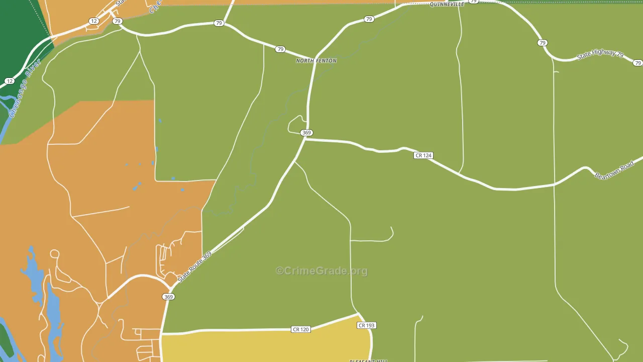 North Fenton, NY Map of Theft Rates