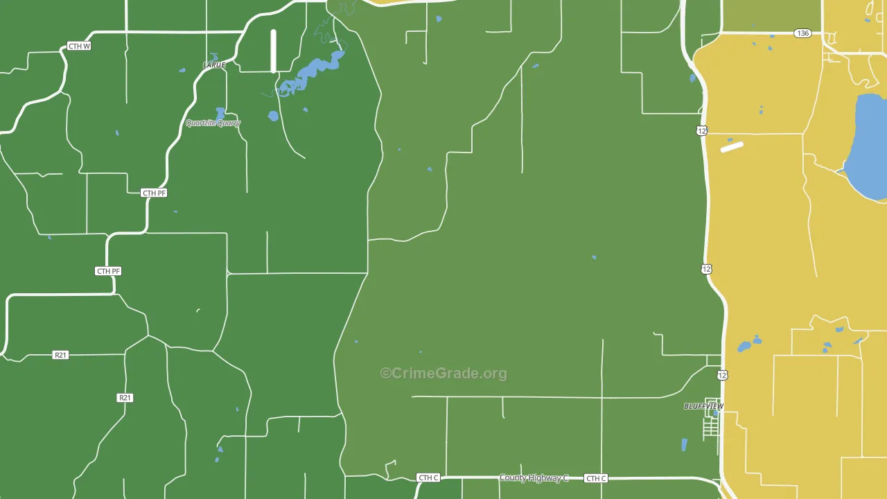 North Freedom, WI Map of Theft Rates