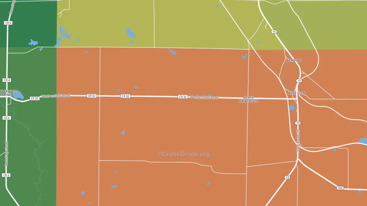North Gainesville, NY Map of Theft Rates