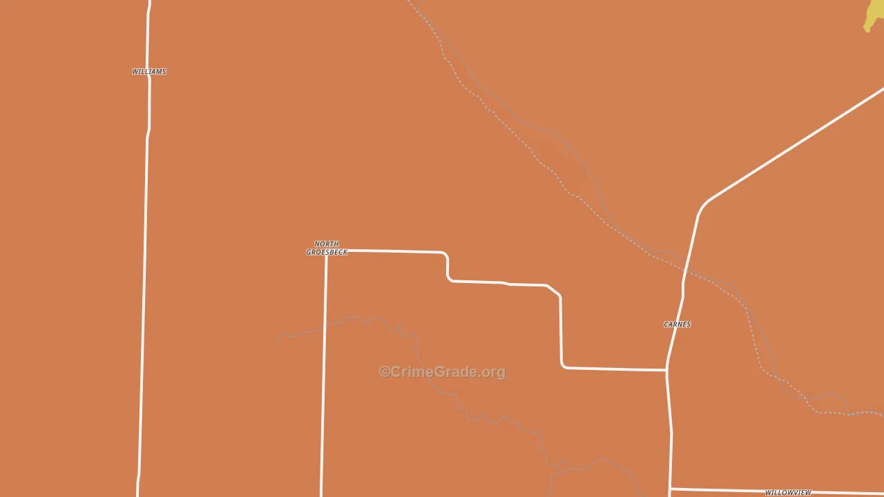 North Groesbeck, TX Map of Theft Rates