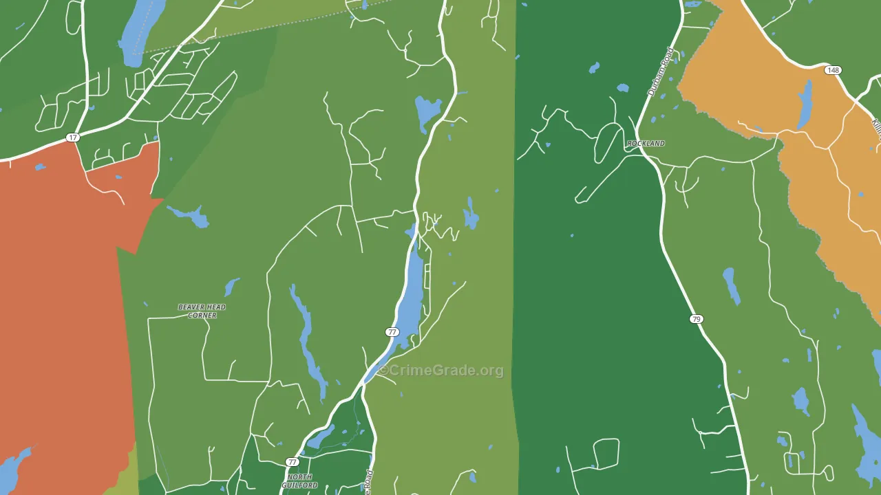 North Guilford, CT Map of Theft Rates