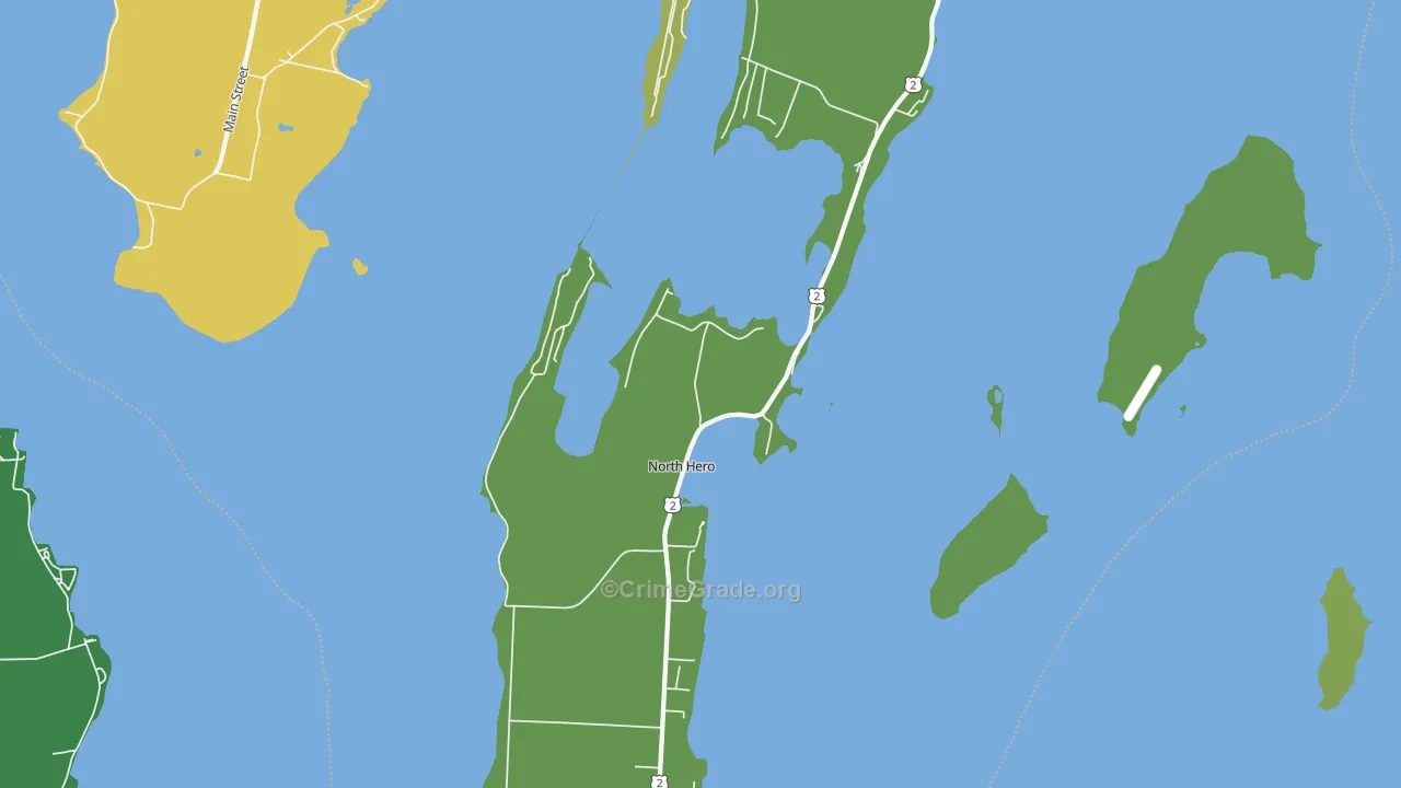 North Hero, VT Map of Theft Rates