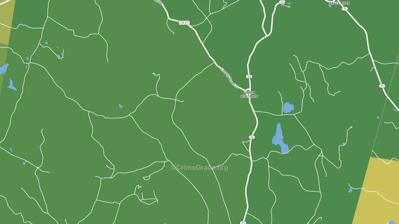 North Hillsdale, NY Map of Theft Rates