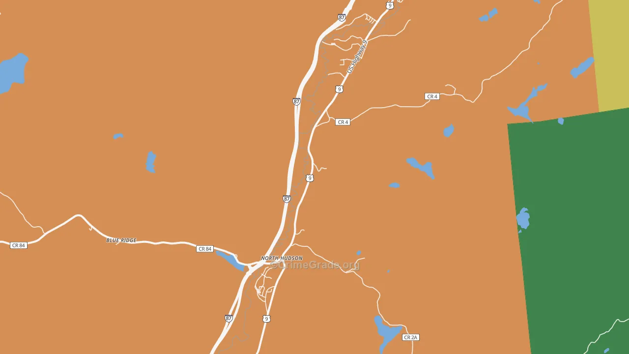 North Hudson, NY Map of Theft Rates
