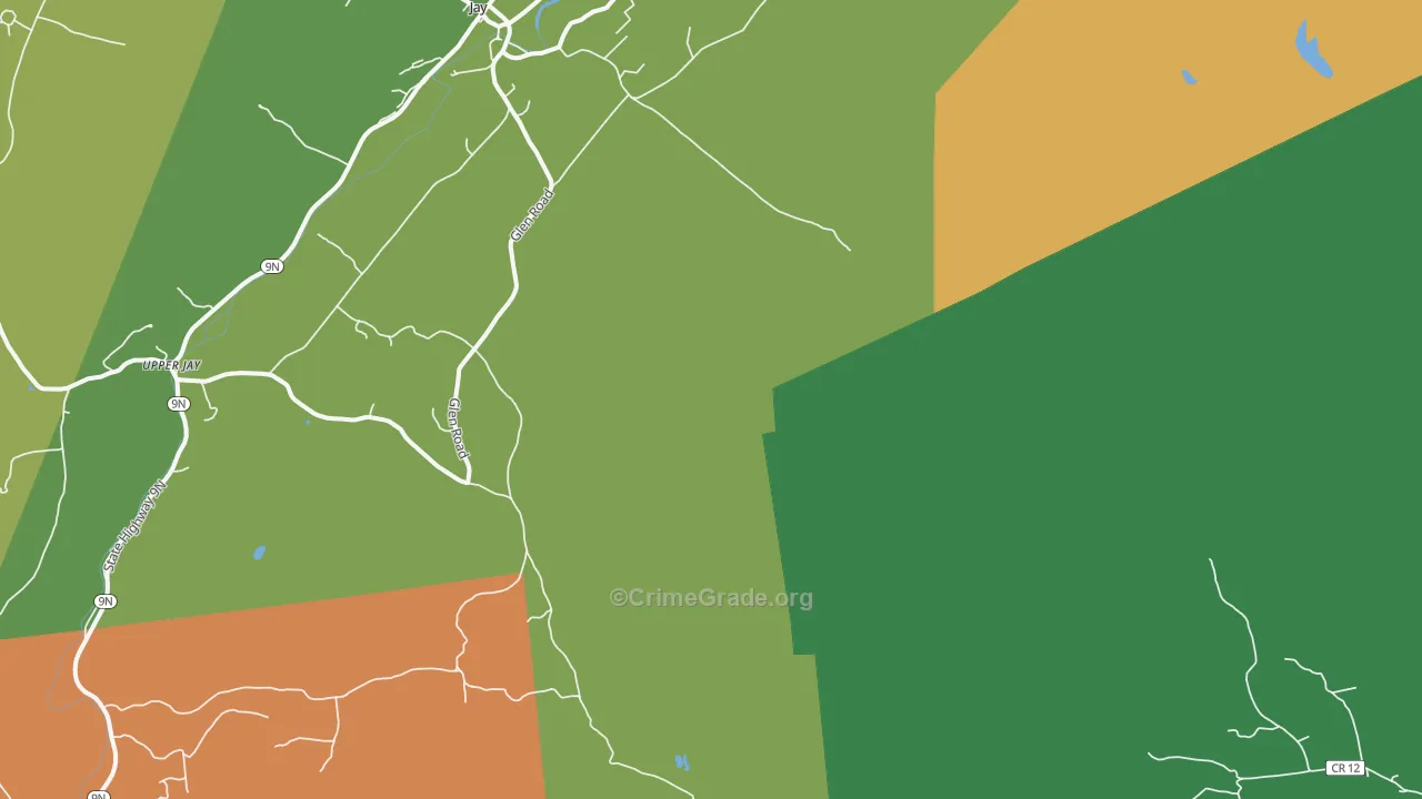 North Jay, NY Map of Theft Rates