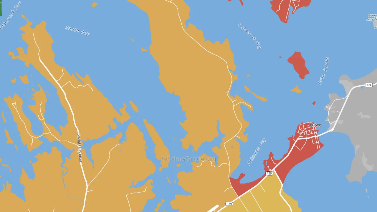 North Lubec, ME Map of Theft Rates