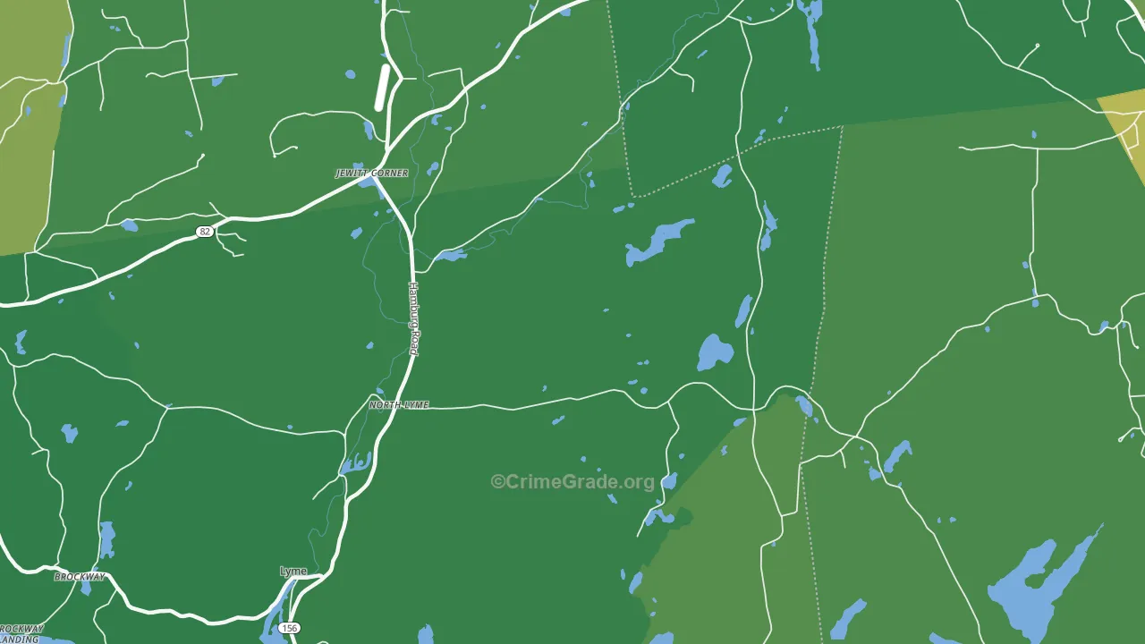 North Lyme, CT Map of Theft Rates