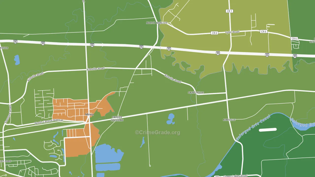 North Manlius, NY Map of Theft Rates