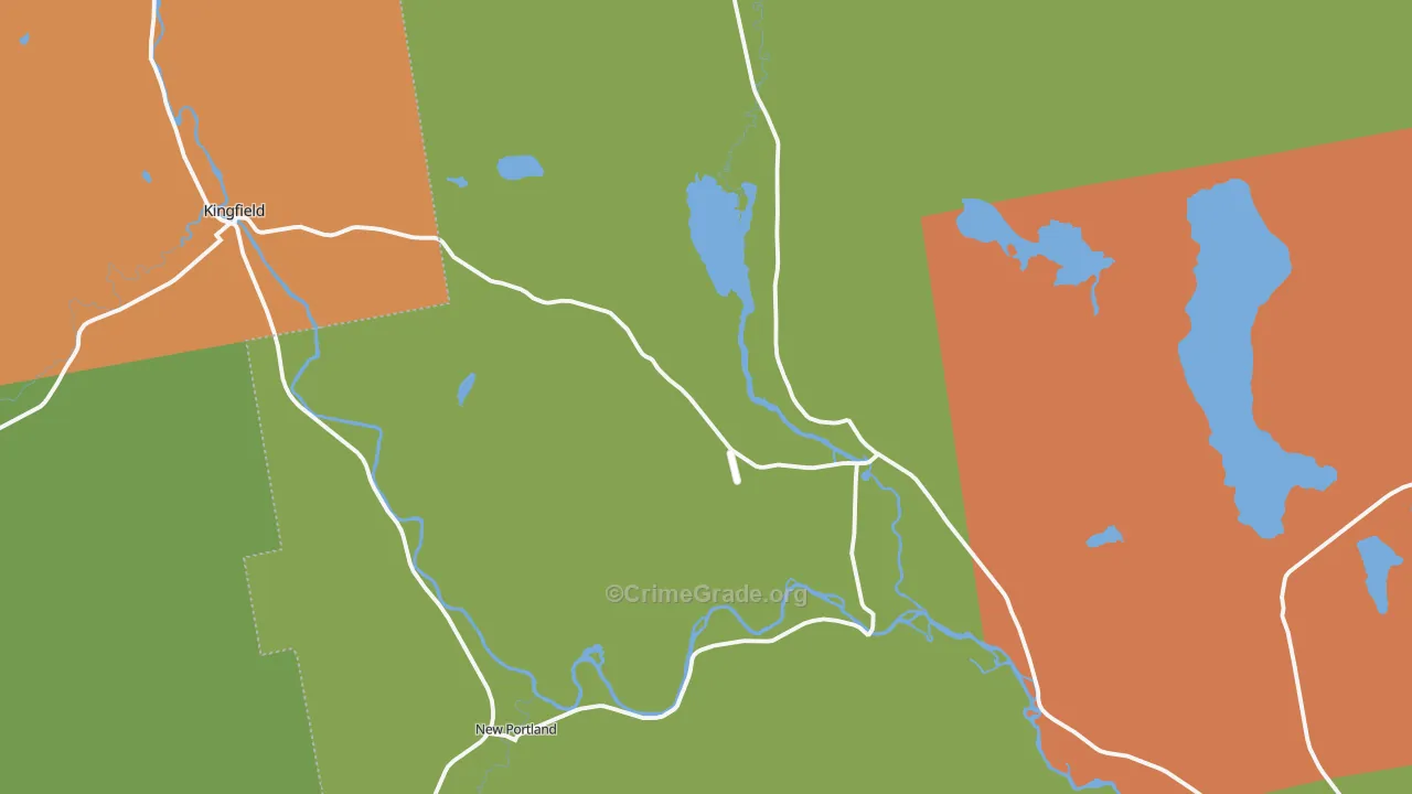 North New Portland, ME Map of Theft Rates