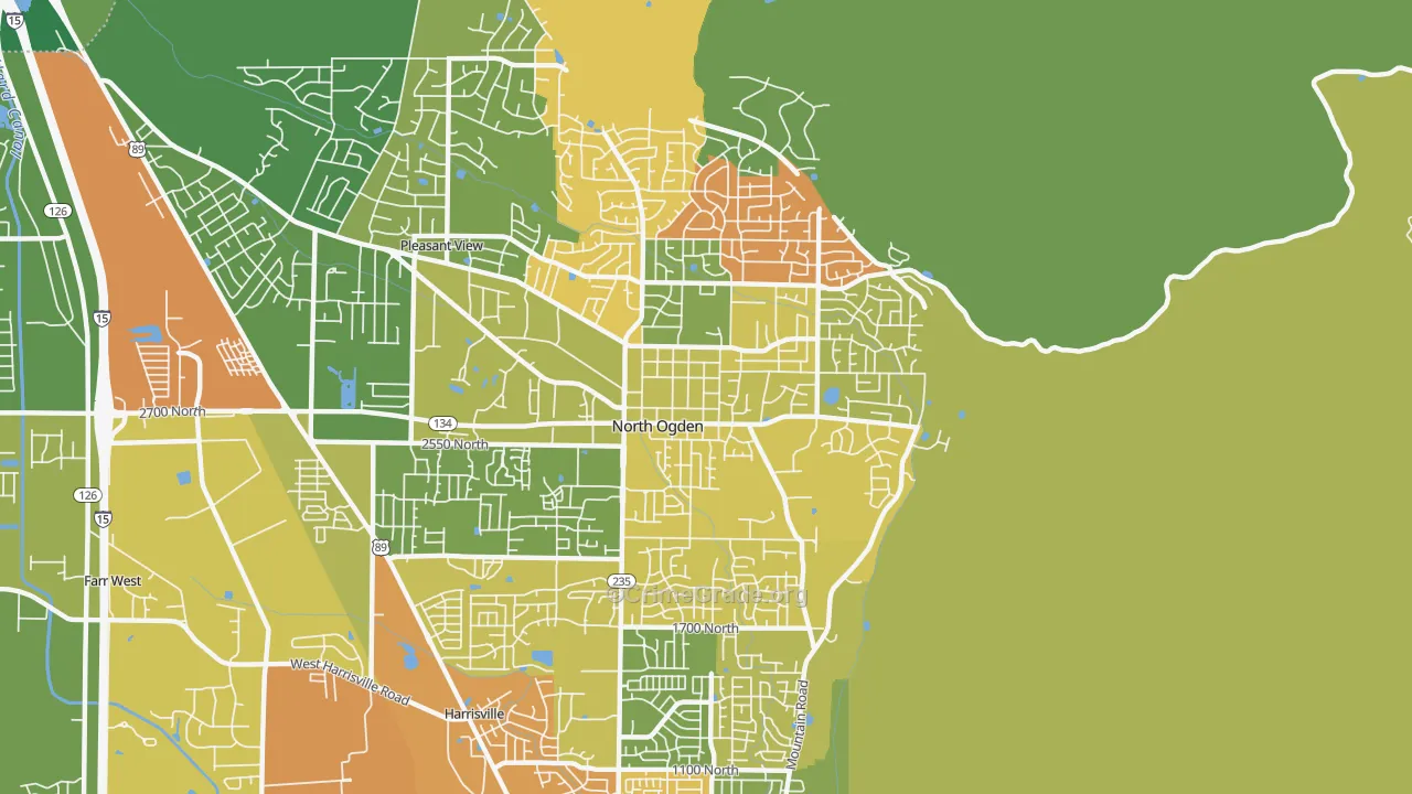 North Ogden, UT Map of Theft Rates