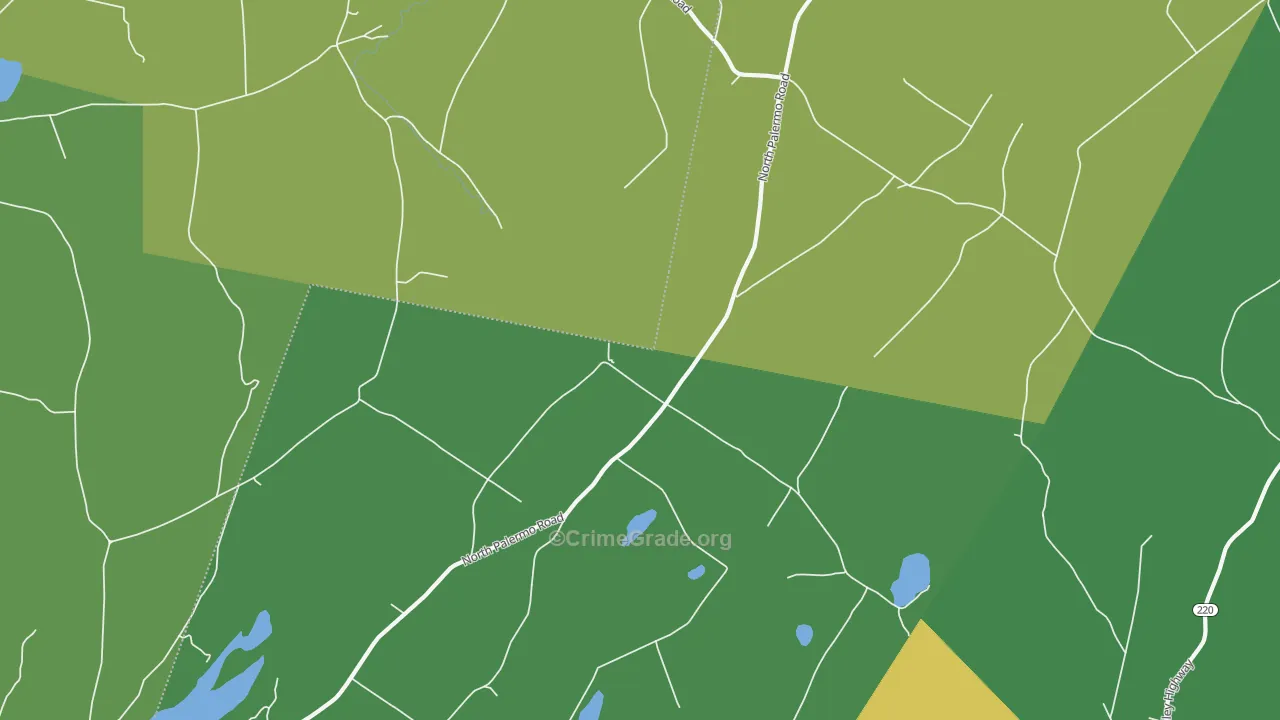 North Palermo, ME Map of Theft Rates