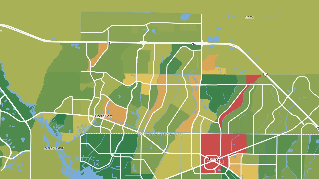 North Port, FL Map of Theft Rates