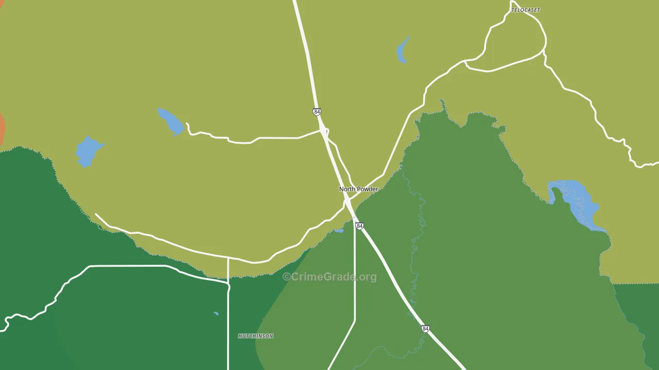 North Powder, OR Map of Theft Rates