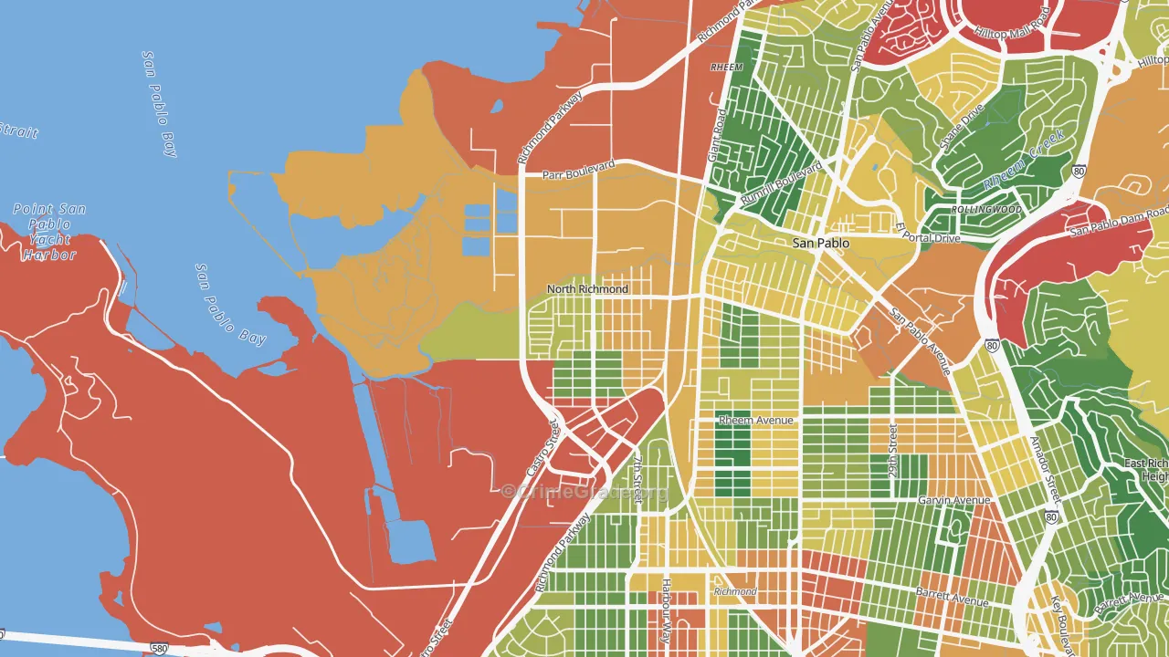 North Richmond, CA Map of Theft Rates