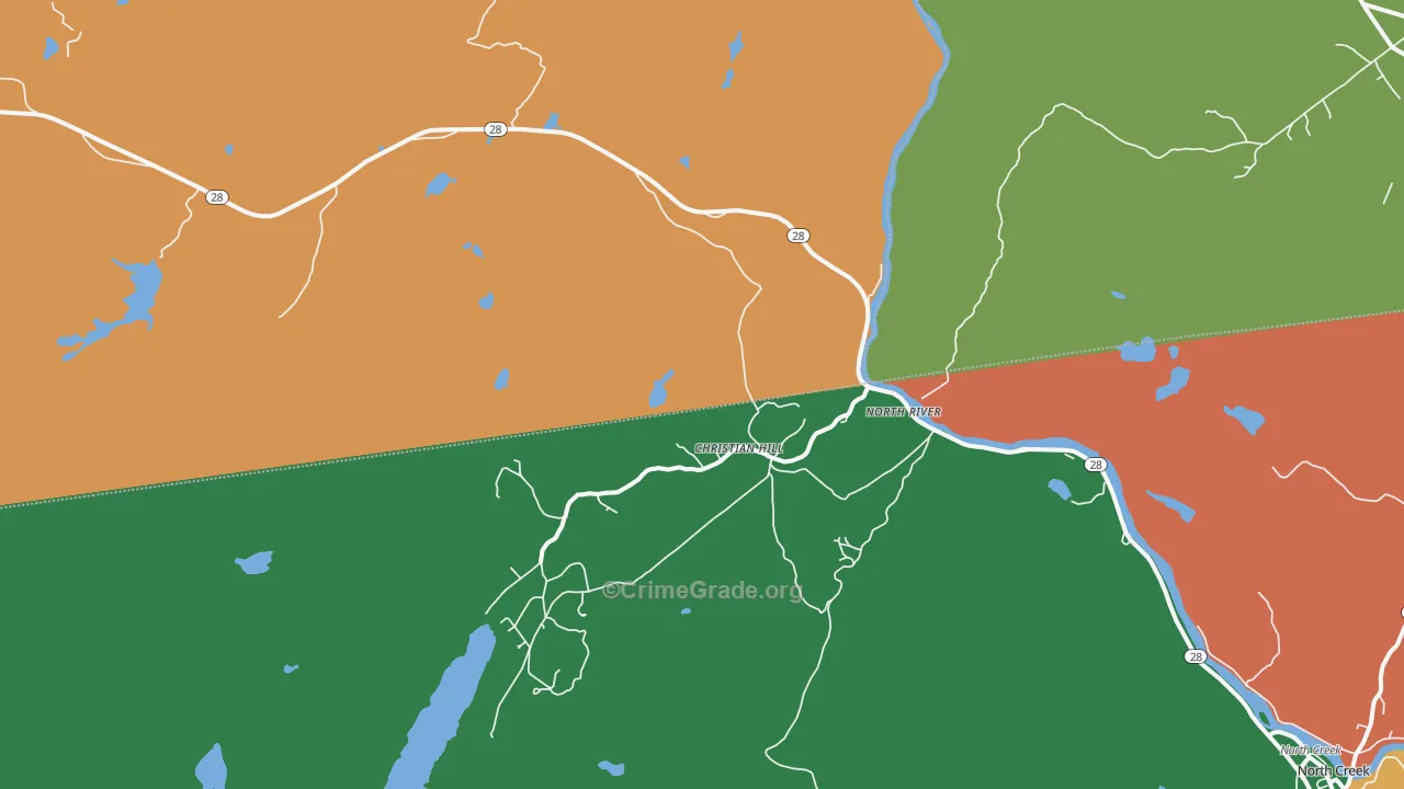 North River, NY Map of Theft Rates