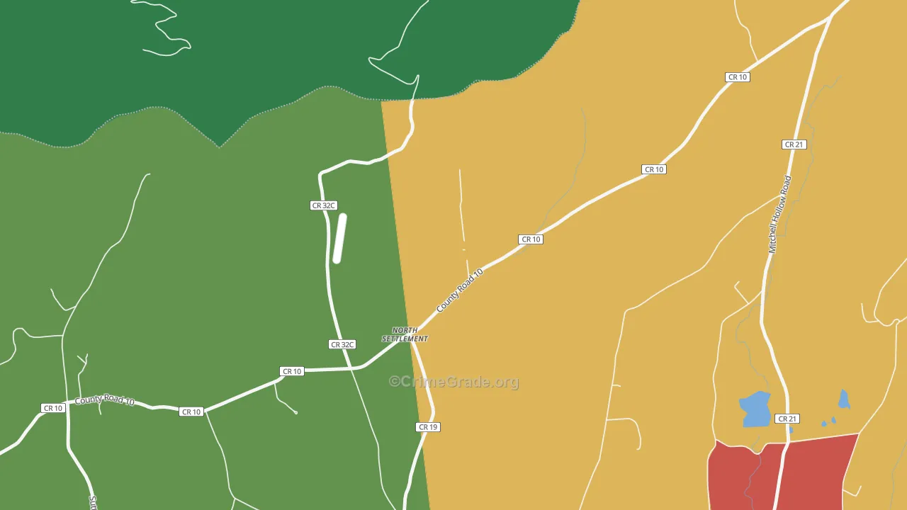 North Settlement, NY Map of Theft Rates