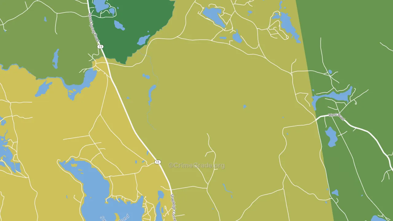 North Shapleigh, ME Map of Theft Rates
