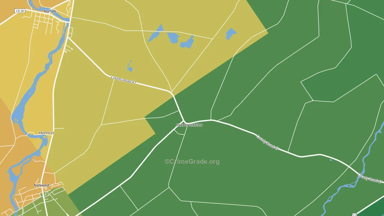 North Stockholm, NY Map of Theft Rates