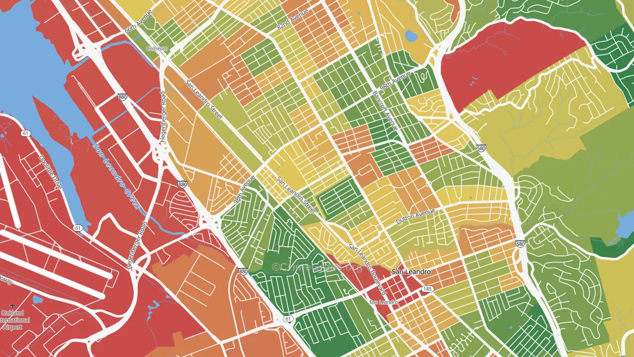 North Stonehurst, Oakland, CA Map of Theft Rates