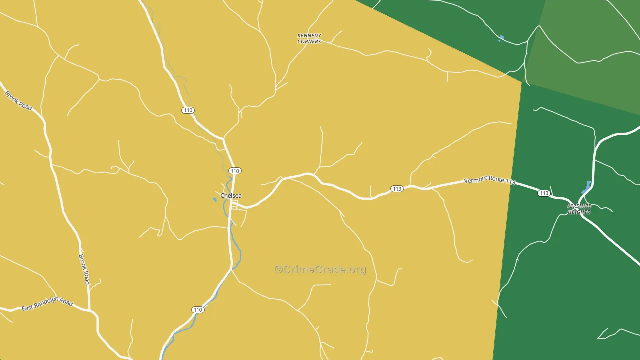 North Thetford, VT Map of Theft Rates