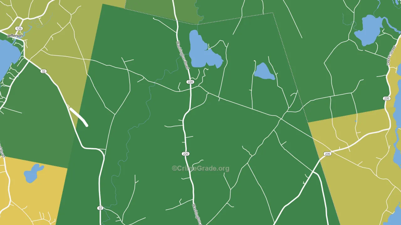 North Waldoboro, ME Map of Theft Rates