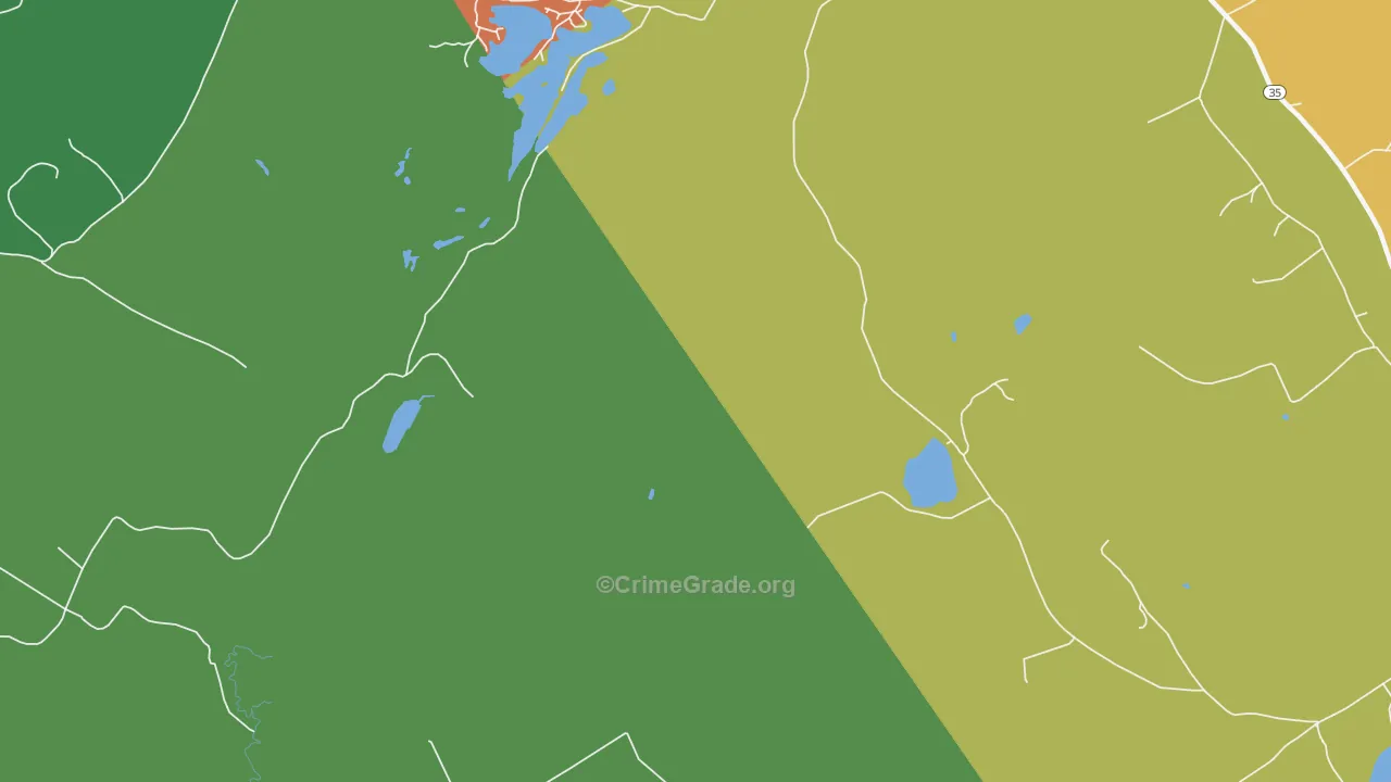 North Waterford, ME Map of Theft Rates