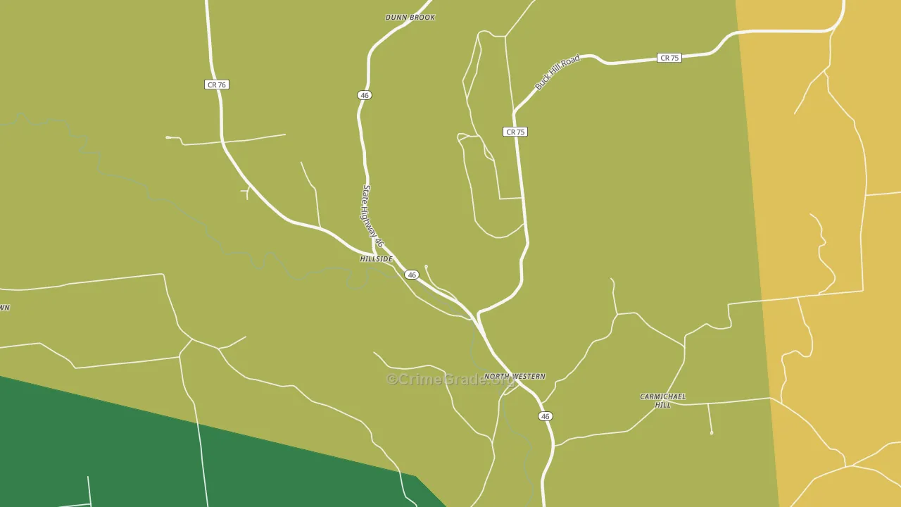 North Western, NY Map of Theft Rates