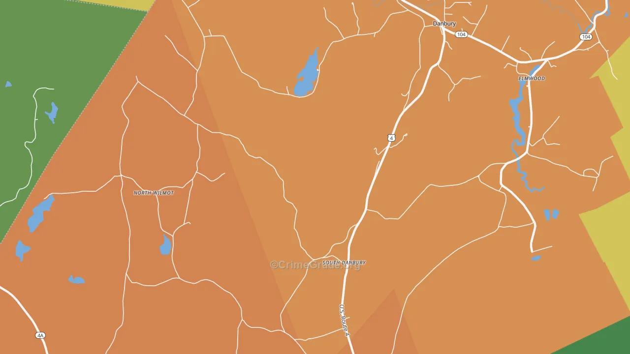 North Wilmot, NH Map of Theft Rates