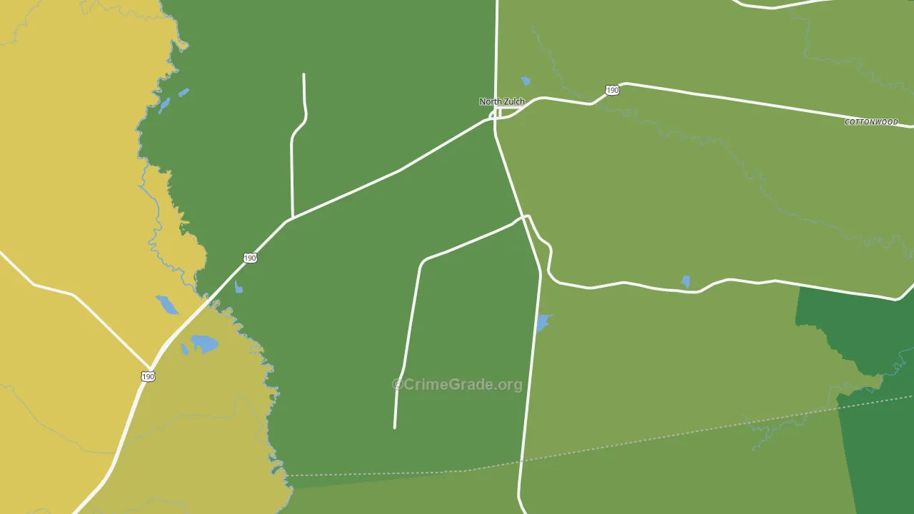 North Zulch, TX Map of Theft Rates