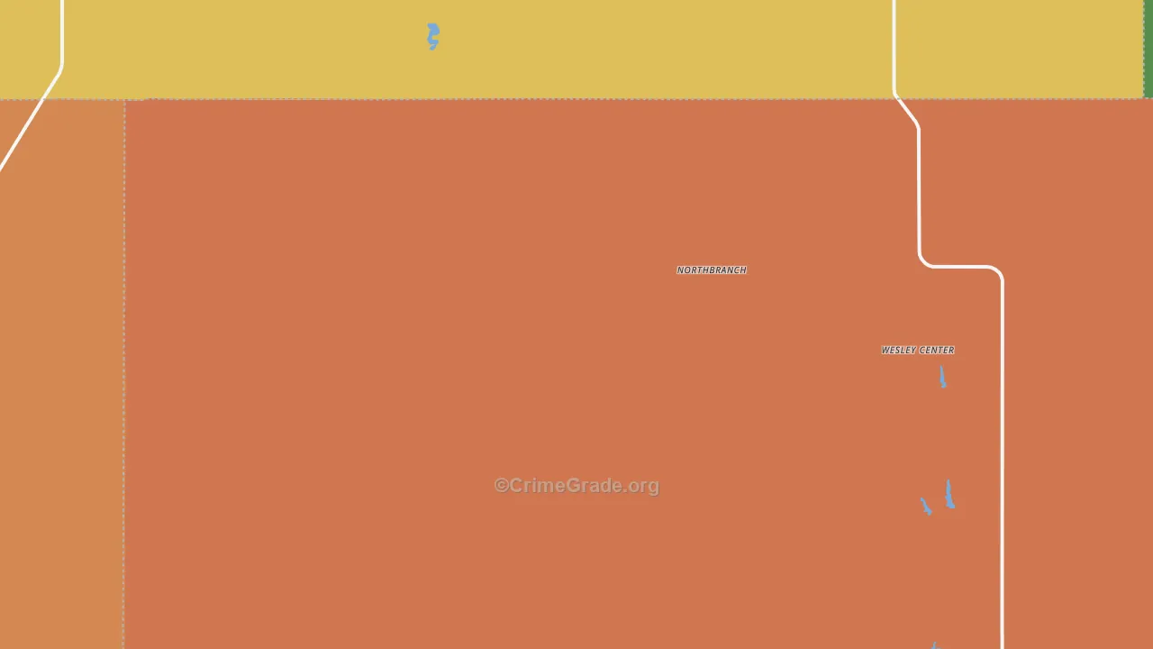 Northbranch, KS Map of Theft Rates