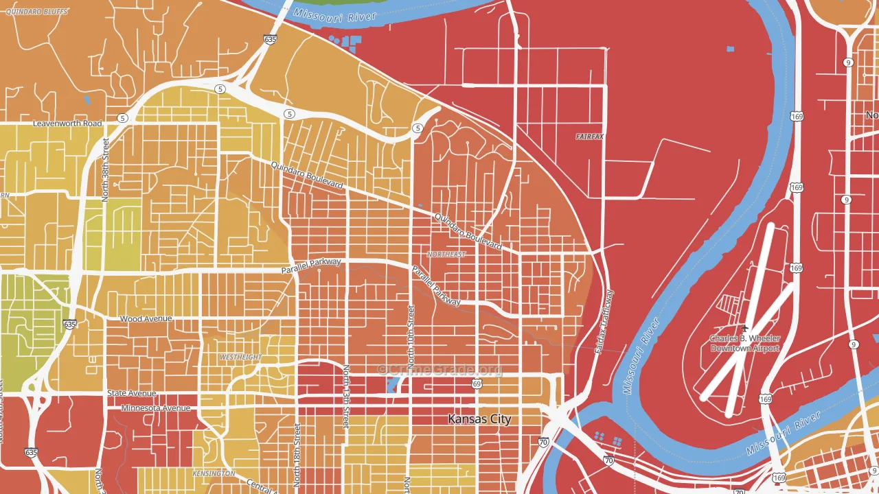 Northeast, Kansas City, KS Map of Theft Rates