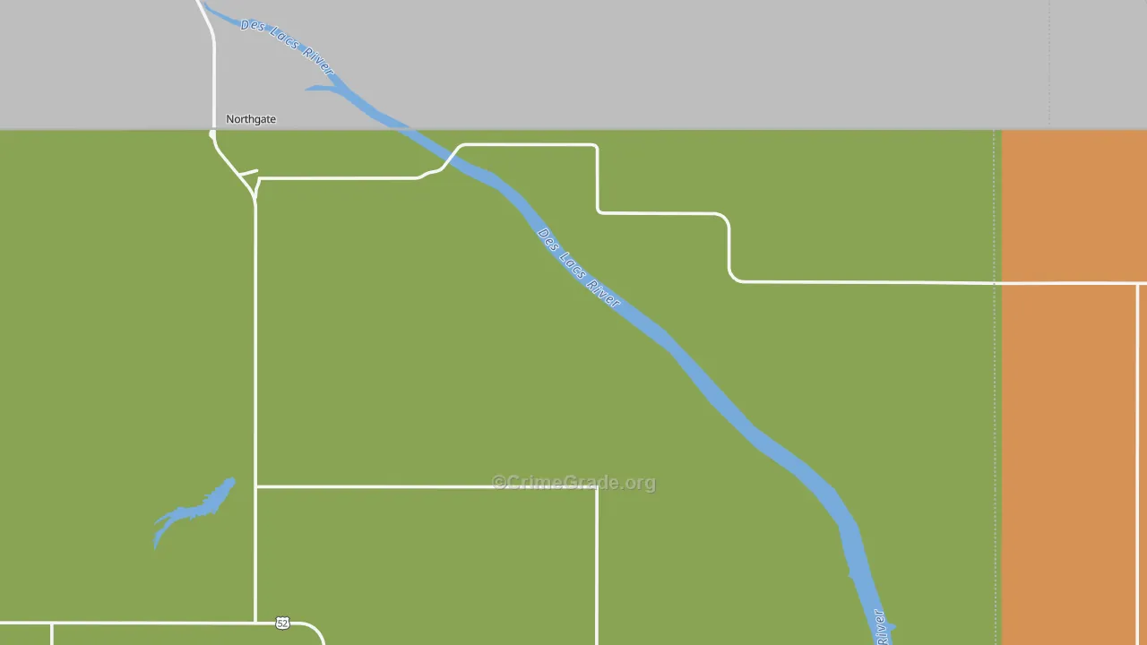 Northgate, ND Map of Theft Rates