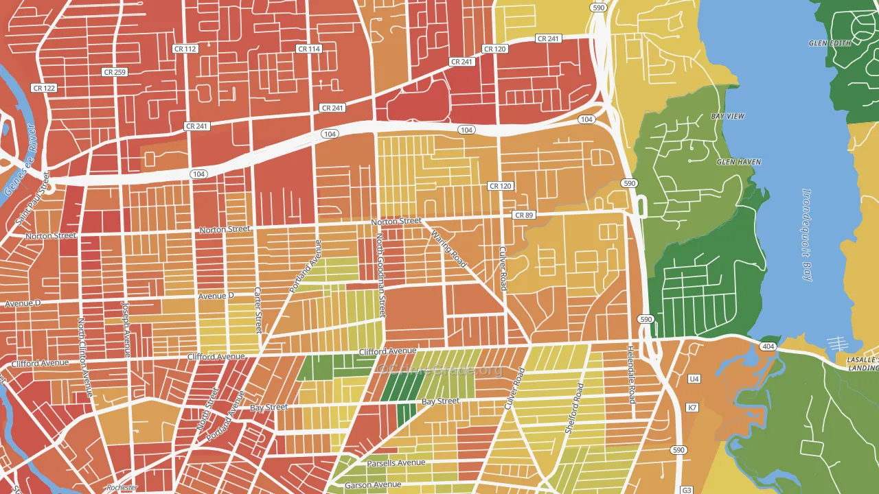 Northland Lyceum, Rochester, NY Map of Theft Rates