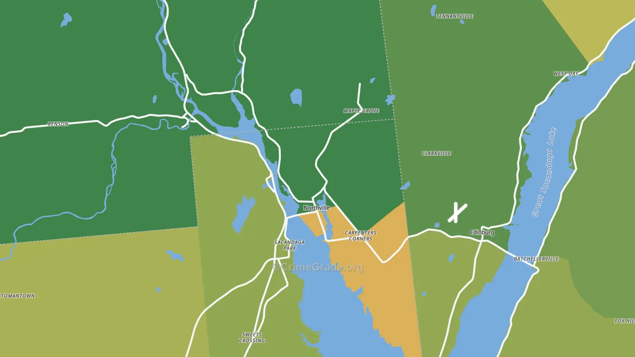 Northville, NY Map of Theft Rates