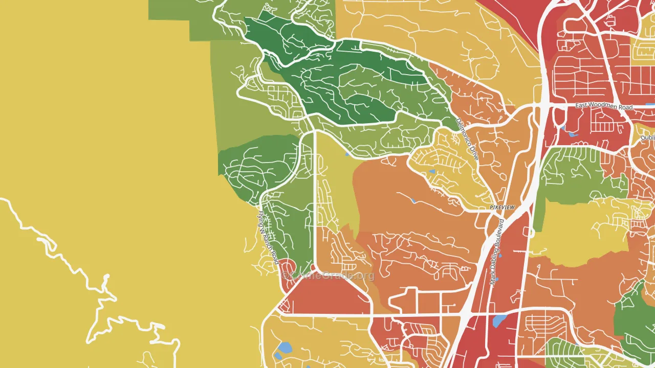 Northwest Colorado Springs, Colorado Springs, CO Map of Theft Rates