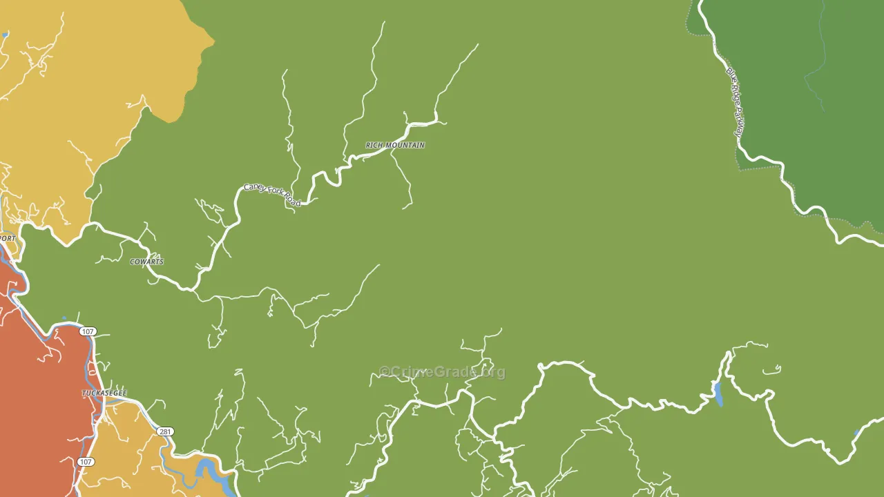 Norton, NC Map of Theft Rates