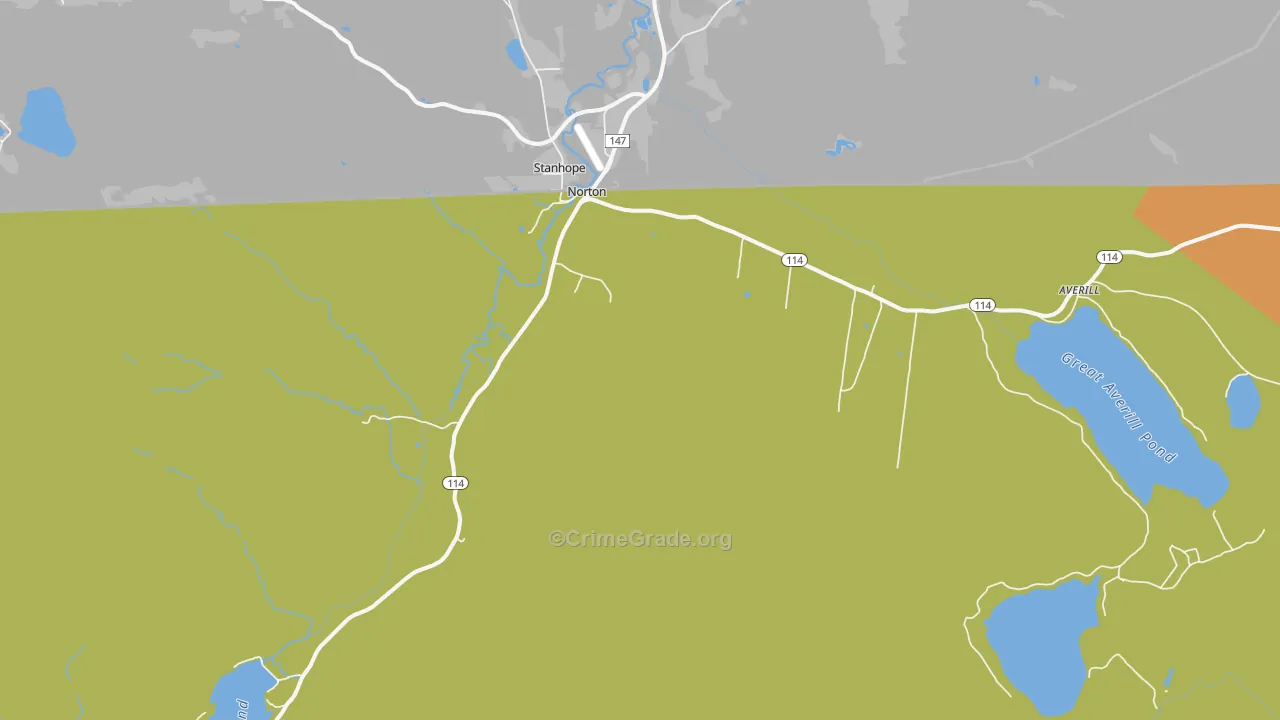 Norton, VT Map of Theft Rates