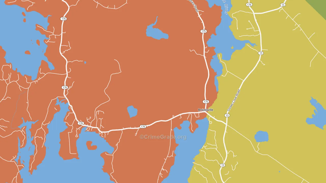 Norumbega, ME Map of Theft Rates