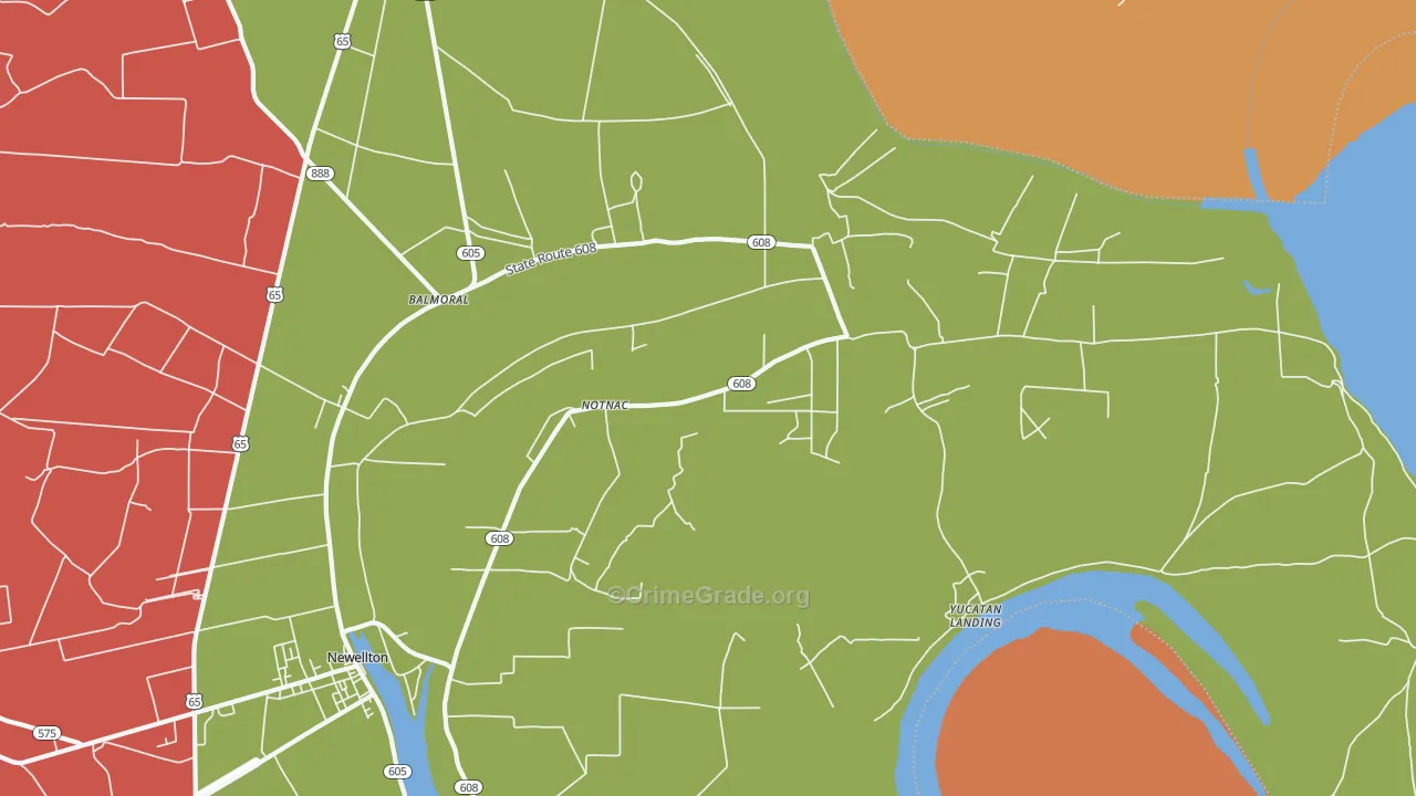 Notnac, LA Map of Theft Rates