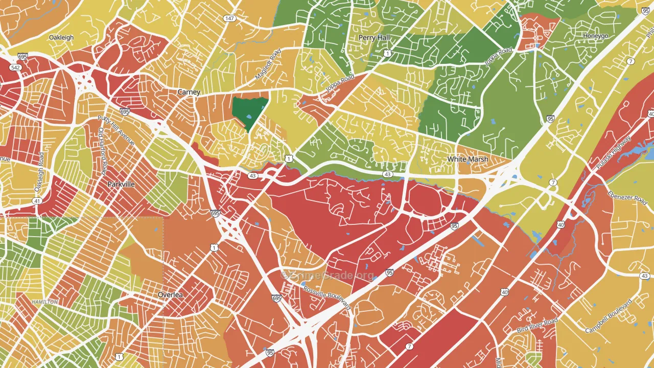Nottingham, MD Map of Theft Rates